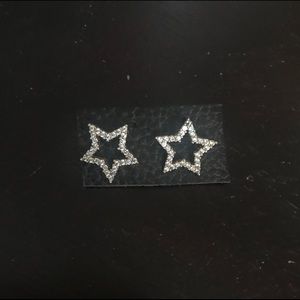 Star gold earrings